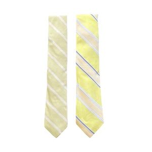 NEW Calvin Klein striped Tie lot of 2 - Yellow